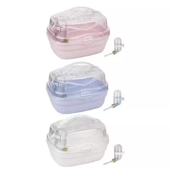 Ventilable Cage for Small Pet Guinea-Pig Travel Box with Water Bottle X3UC белый