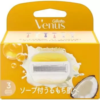 Venus PG Design Venus Comfort Light для влажной кожи Мыло с ароматом кокоса Сменные лезвия Упаковка из 3 шт.