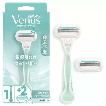 Venus Razor Razor for Women For Sensitive Skin For Smooth Skin Main Unit Replacement Blades 2 Pieces Embrace Sensitive