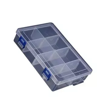 Versatile 8 Compartment Storage Box Waterproof Plastic Organizer Flexible Storage Container for Home Office & Dorm Use