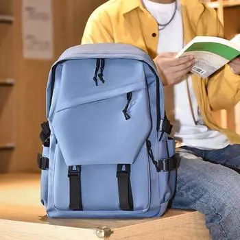 Versatile Korean Student Backpack: Large-Capacity, Casual Trend, School & Travel Laptop Bag белый