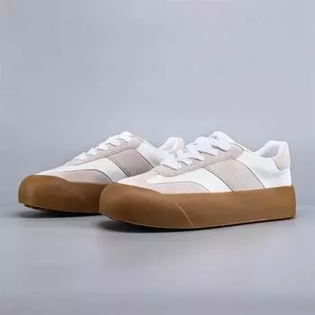 Versatile of the same shoes, platform soles large garden head shoes chubby retro training shoes 36