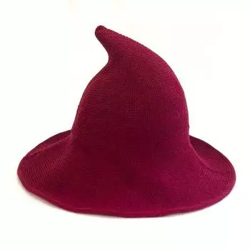 Versatile regular wizard hat foreign trade Halloween hat personalized pointed roof hat witch hat M56-58cm темно-серого