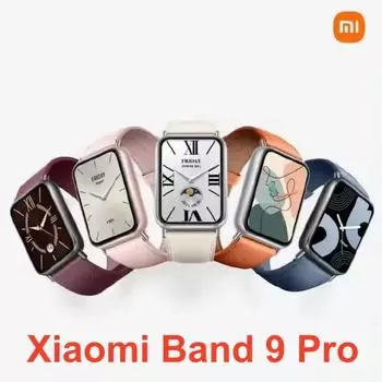 Версия CN Xiaomi Smart Band 9 Pro Smartband 1.74 AMOLED дисплей Blood Oxygen Sport GPS Mi Band чёрный