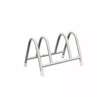 Vertical Pot Lid Storage Rack Rustproof Cutting Board Holder Pot Lid Holder Cabinet Silver 3 Grids