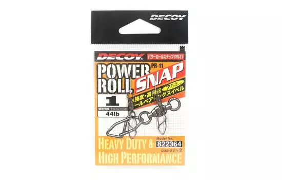Вертлюг Decoy PR-11 Power Roll Snap с шарикоподшипником и защелкой, размер 1 (2364)