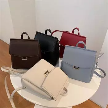 Весенний роскошный дизайн женский рюкзак модный однотонный маленький женский рюкзак высококачественная кожаная школьная сумка для студентов синий