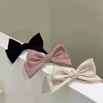 Весенняя заколка для волос с 3D бантом, милые заколки для волос принцессы, заколки с лентой, головные уборы для девочек и женщин, аксессуары для волос