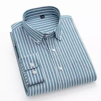 Весна и осень Новая рубашка Oxford Spun Cotton с длинными рукавами Мужская универсальная рабочая рубашка без глажки Мужская деловая рубашка Inch M