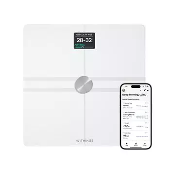 Весы Withings Body Comp Smart, произведенные во Франции. Белый совместимый цветной дисплей. Японский дистрибьютор. Wi-Fi/Bluetooth [Авторизованный продукт]