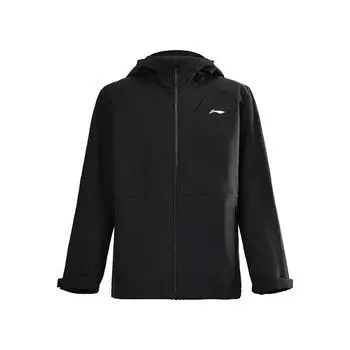 Ветровка с капюшоном и цветными блоками для настольного тенниса Li Ning, верхняя одежда унисекс, черная AFDUC59-5 S