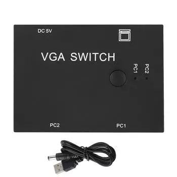VGA-разветвитель, компьютерный аксессуар, 2-портовый коммутатор, 2-портовый коммутатор, аксессуары для HD-дисплеев для коммутатора-хоста