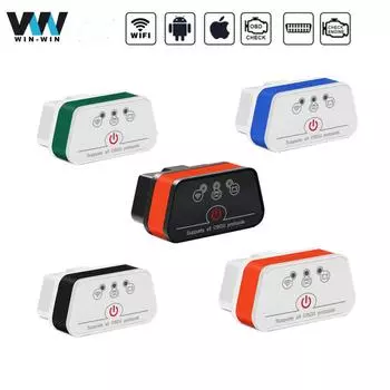 Vgate iCar2 WIFI OBDII Code Reader ELM327 OBD Wi-Fi для Android/IOS Автосканер OBD2 Автомобильный диагностический инструмент pk ELM327 V1.5 elm 327 оранжевый/чёрный