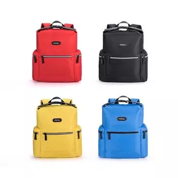 Vgoal Bright Men Women Backpack Small Light Schoolbag College Student Casual School Bags for Boys Girls Lovers чёрный