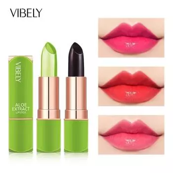 VIBELY Aloe Vera увлажняет, увлажняющая температура, фруктовая помада-трансформер цвета и уход за губами 01