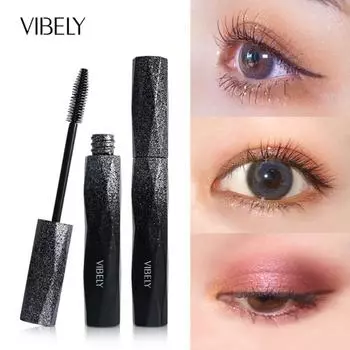Тушь для ресниц VIBELY Shining Long and Long-lasting, водостойкая, толстая и длинная в рулоне, длинные завитки, Torment, тушь для ресниц Silver River 1pcs чёрный
