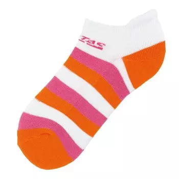 VICTAS Table Tennis Striped Ankle Socks ANKLE White M 662201 (STRIPE SOCKS) (1900)