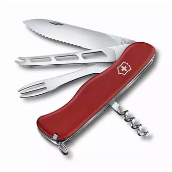 VICTORINOX Cheese Master Swiss Army Knife Многофункциональный нож Нож для сыра Вилка для фондю Большое лезвие Швейцарский многофункциональный инструмент с 8 функциями [] красный