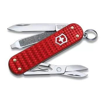 VICTORINOX Classic Precious ALOX Collection Iconic Red Swiss Army Knife Многофункциональный нож для кемпинга на открытом воздухе с плоской отверткой
