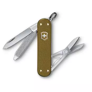 VICTORINOX Classic SD ALOX Limited Edition 2024 Terra Brown Swiss Army Knife Многофункциональный нож для отдыха на природе с плоской отверткой Swiss