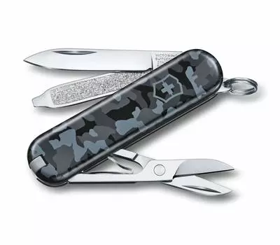 VICTORINOX Classic SD Navy Camouflage Small Swiss Army Knife Многофункциональный нож для кемпинга на открытом воздухе с плоской отверткой, оснащенный