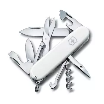VICTORINOX Climber White Swiss Army Knife Нож для походов, скалолазания, ножницы с швейцарским ножом Jutoku с 14 функциями белый