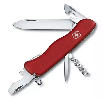 VICTORINOX Picnicker Red Swiss Army Knife Многофункциональный нож Товары для предотвращения стихийных бедствий Альпинизм Пеший туризм Кемпинг Ножницы с пилой Swiss красный