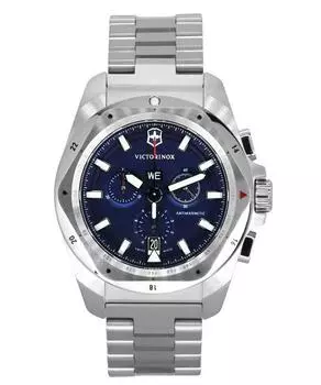 Victorinox Швейцарская армия INOX. Хронограф из нержавеющей стали с синим циферблатом, кварцевые дайверские часы 241985 200M для мужчин синий