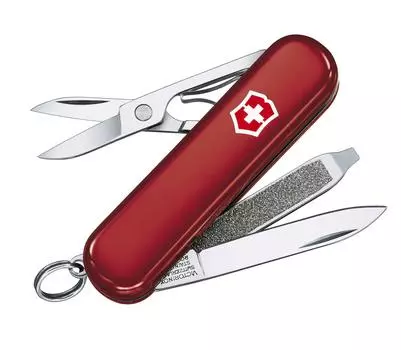 VICTORINOX Swiss Light Red швейцарский армейский нож многофункциональный нож ножницы для кемпинга с плоской отверткой, оснащенный пилочкой для ногтей Swiss красный