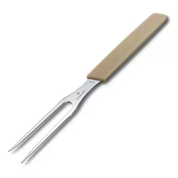 VICTORINOX Вилка для разделки мяса 15 см, миндальная, швейцарская, современная, для мяса, говядины, барбекю 6.9036.158B миндальный