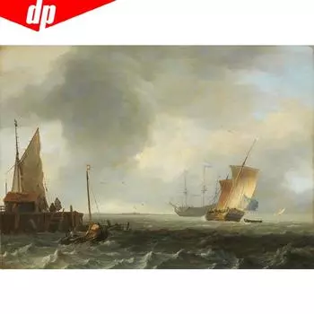 Вид на реку недалеко от Дордреха Diy Diamond Вышивка 5D Diamond Craft Painting Diamond 20X30CM