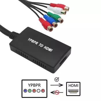 Видео Аудио Выход Адаптер Совместимость YPbPr к HDMI Адаптер YPbPr к HDMI Преобразователь YPBPR в HDMI