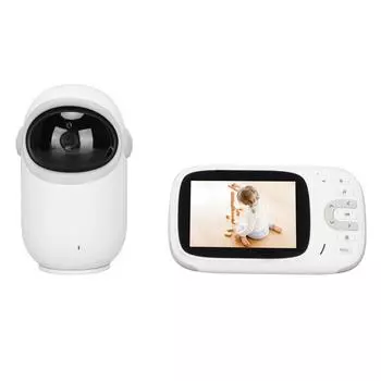 Video Baby Monitor 2 Way Voice Frequency Night Viewing 2.4G Wireless Rechargeable Battery Baby UK Plug