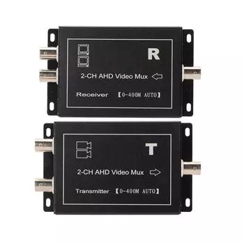 Video Multiplexer 2 Channel 400m Support AHD CVBS Plug and Play Hot Swap Camera Video Multiplexer