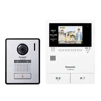 Видеодомофон Panasonic с беспроводным монитором, блок доставки, монитор для совместной работы, главный блок, цветная камера, входная трубка с объективом и светодиодным монитором серебряный