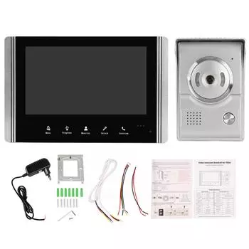 Видеодомофон TFT LCD дисплей 2-сторонняя кнопка разговора для дома, виллы, квартиры
