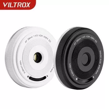 Viltrox AF 28mm F4.5 полнокадровый объектив с автофокусом для Sony E-Mount Белый / Черный объектив для камеры ZVE-10 A7RIII A6400 чёрный