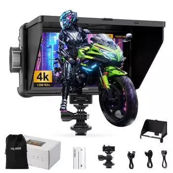 VILTROX DC-550 Lite 5,5-дюймовый сенсорный видеомонитор, 1200 нит, 4K HDMI, с аккумулятором DC-550 Lite