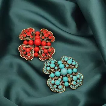 Винтажная богемная эмалевая крестовая брошь винтажная элегантная одежда блейзер наряд
