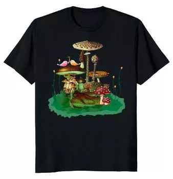 Винтажная футболка унисекс в стиле ретро Merry Mushroom S