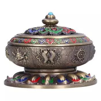 Винтажная курильница для благовоний из медного сплава, держатель для благовоний для гостиной, чайная церемония, украшения, зеленый