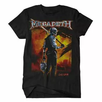 Винтажная забавная футболка унисекс Megadeth Dystopia S