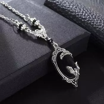 Винтажное ожерелье с подвеской на Хэллоуин, ожерелье с летучей мышью для изысканной готической вечеринки