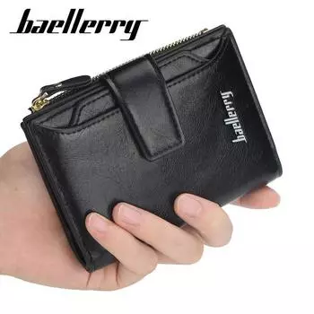 Винтажные кошельки Baellerry, многофункциональный кошелек унисекс из искусственной кожи, кошелек для монет для мужчин и женщин, кошельки с держателем для карт 13cm*10cm*2cm красный