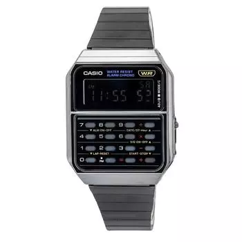Винтажный цифровой калькулятор Casio, кварцевые мужские часы из нержавеющей стали CA-500WEGG-1B чёрный