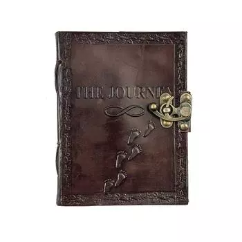 Винтажный кожаный ежедневник с гравировкой Journey Brown Лучший подарок для мужчин и женщин (7 х 5 дюймов) 7x5 inches коричневый