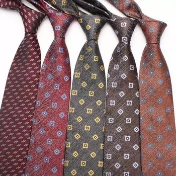 Винтажный маленький клетчатый косой полосатый мужской галстук полиэстер шелковая пряжа-окрашенный обрезанный галстук для рук