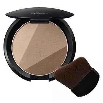 Visee shade trick br300 medium brown 8.5g shading bronzer skeletal shade with dedicated brush