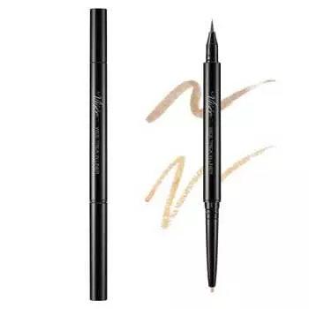 Visee Wide Trick Double Liner 01 Nuance Brown & Beige 0.4g Lid Liner Tear Bag Liner Tear Bag Concealer 2in1 Shadow Color 3D Feel