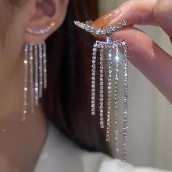 Висячие серьги для женщин, модные ювелирные изделия золотой